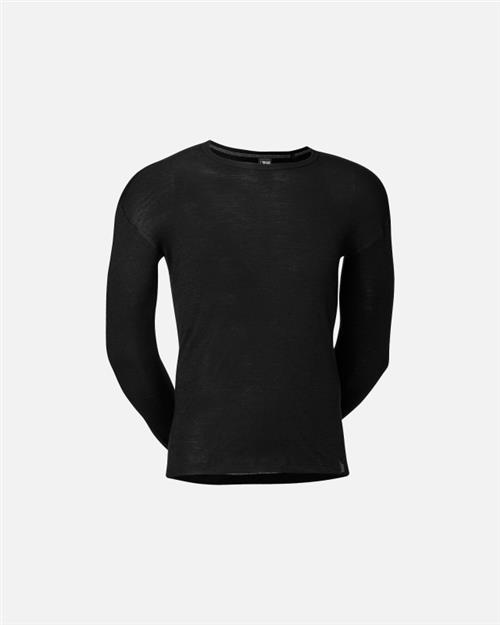 Langærmet t-shirt "wool"  | 100 merino uld | Sort