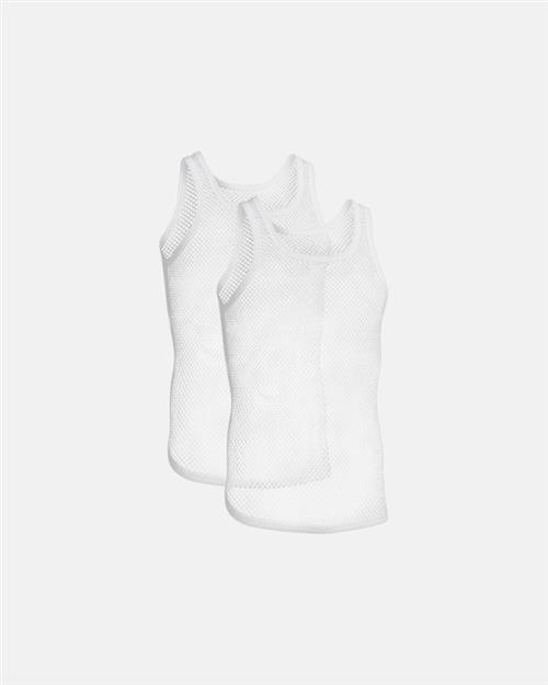 Tanktop net (mesh) 2-pak | 100 bomuld | Hvid