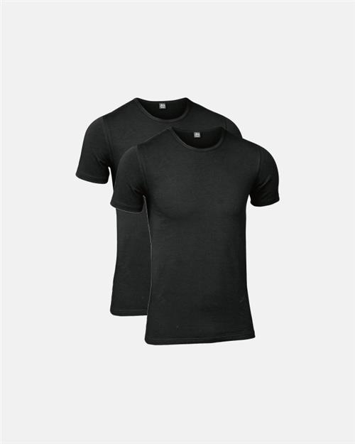 T-shirt o-neck | 2-pak | GOTS bomuld | Sort