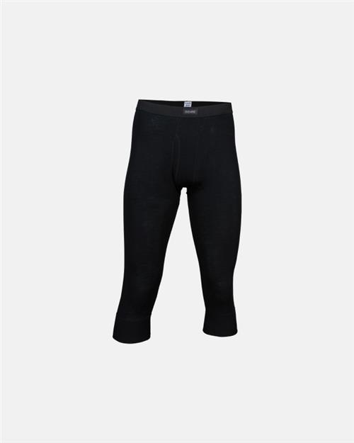 Long johns m. gylp "3/4 længde" | 100 merino uld | Sort