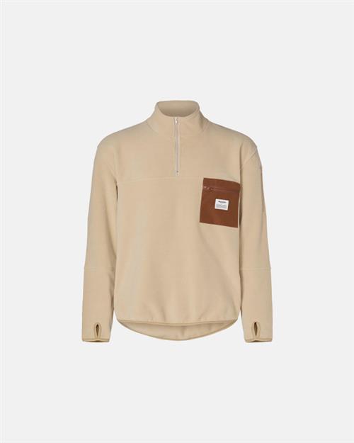 Fleece Pullover | Recycled polyester | Beige