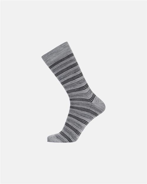Strømper | Uld | Grå stripe