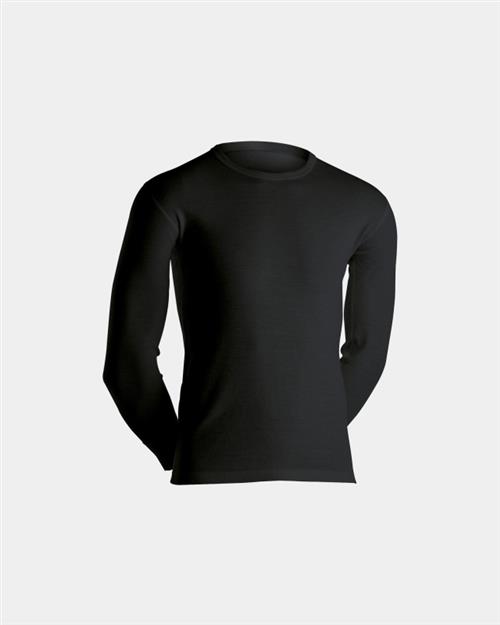 Langærmet t-shirt | 100 merino uld | Sort