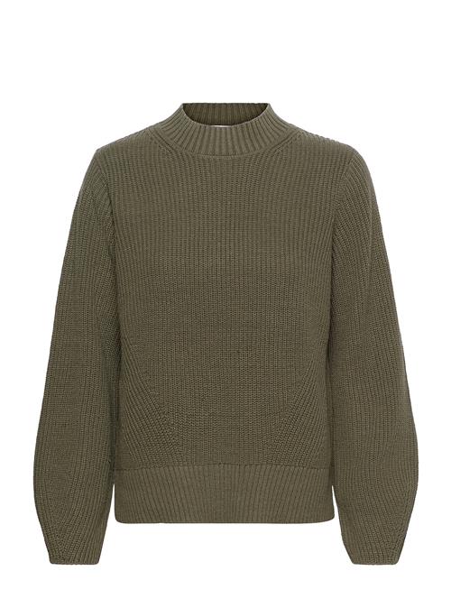 Selected Femme Slfleslie Ls Knit O-Neck B Selected Femme Khaki