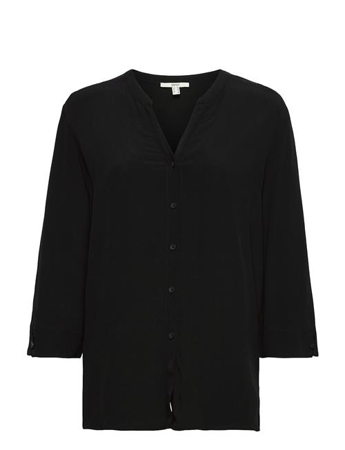 Esprit Casual Wide Blouse With 3/4-Length Sleeves Esprit Casual Black