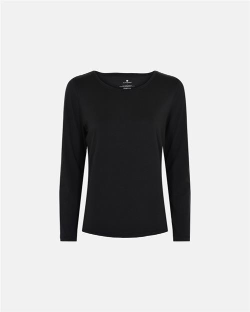 Langærmet t-shirt |  Bambusviskose | Sort