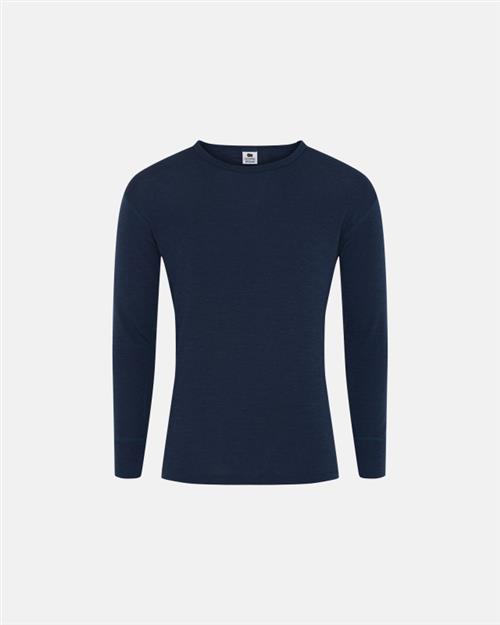 Langærmet t-shirt | 100 merino uld | Navy