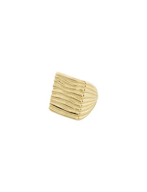 Se Pilgrim Hopeful Wavy Signet Ring Pilgrim Gold ved Booztlet