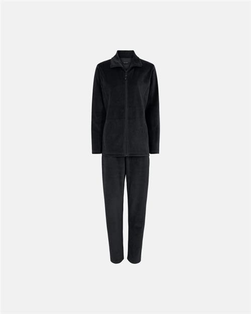 Pyjamas sæt i velour | Bomuld | Sort