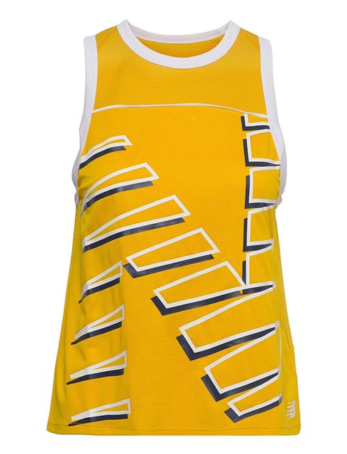 New Balance Printed Fast Flight Tank New Balance Yellow