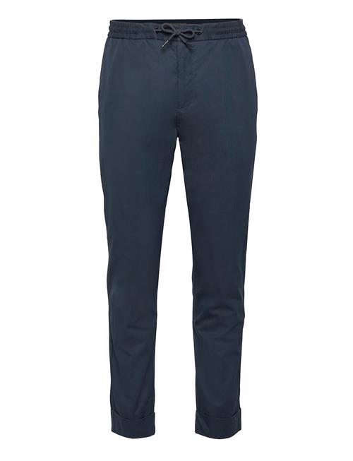 Se Esprit Collection Chinos With An Elasticated Waistband Made Of Blended Organic Esprit Collection Blue ved Booztlet