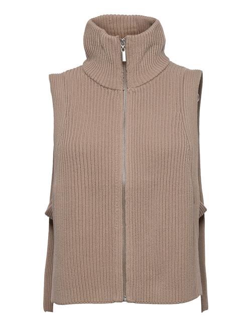 Just Female Gorm Zip Vest Just Female Brown