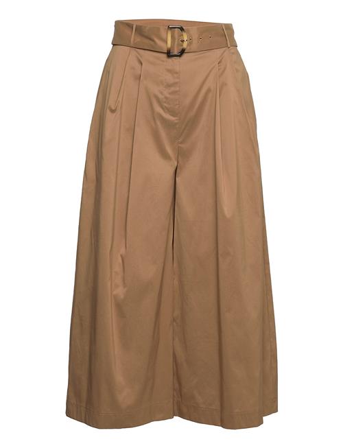 Esprit Collection Blended Cotton Culottes With A Belt Esprit Collection Brown