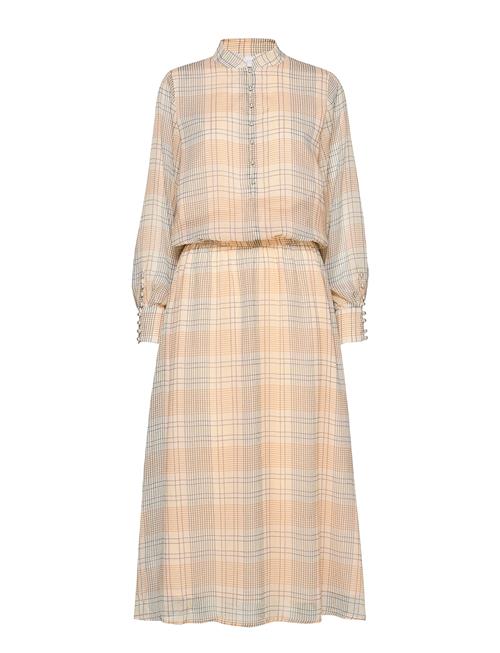 Coster Copenhagen Dress Long Sleeved In Check Print Coster Copenhagen Beige