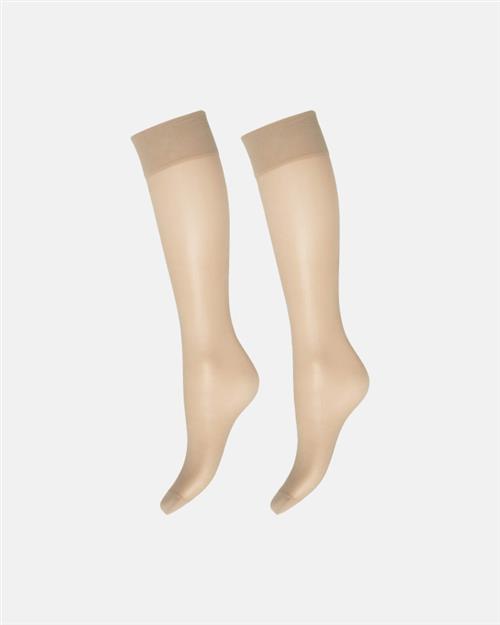 Knælang strømpe "Silk look" 2-pak  | 20 denier | Sierra