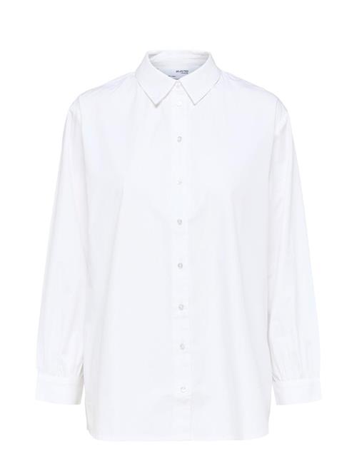 Selected Femme Slfreka Ls Shirt B Selected Femme White