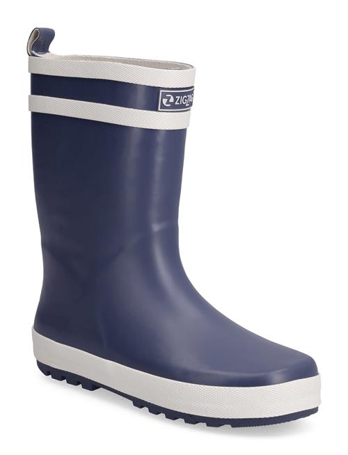 Hurricane Kids Rubber Boot ZigZag Blue