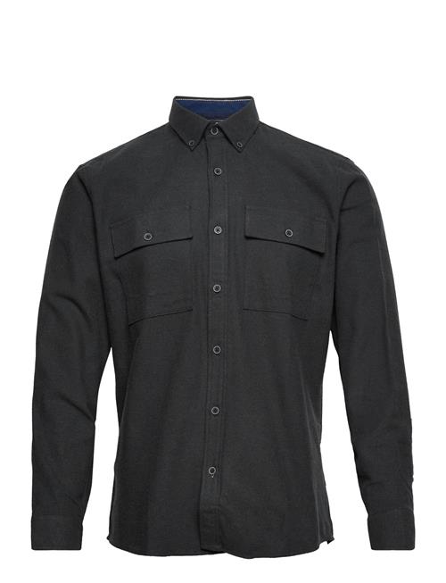 Brushed Twill Shirt L/S Lindbergh Black