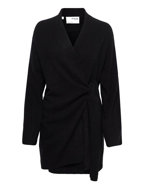 Slfnovah Ls Long Knit Cardigan B Selected Black