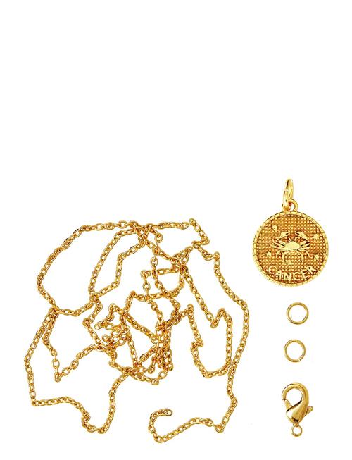 Me & My Box Zodiac Coin Pendant And Chain Set, Cancer Me & My Box Gold