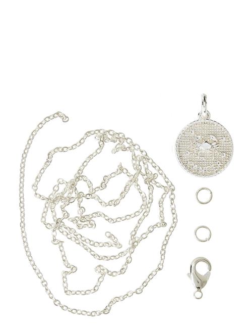 Me & My Box Zodiac Coin Pendant And Chain Set, Cancer Me & My Box Silver