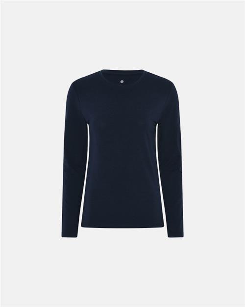 Langærmet t-shirt | Bambusviskose | Navy