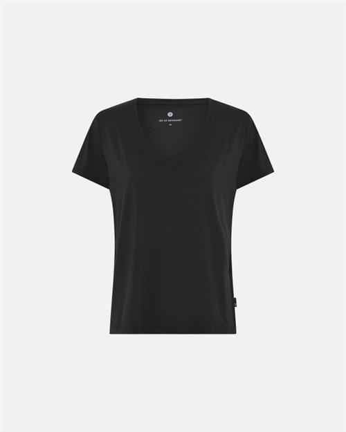 T-shirt v-hals | Bambusviskose | Sort