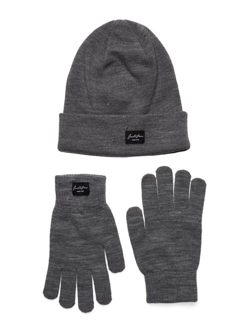 Se Jack & Jones Jac2Pack Ot Beanie & Gloves Jack & J S Grey ved Booztlet