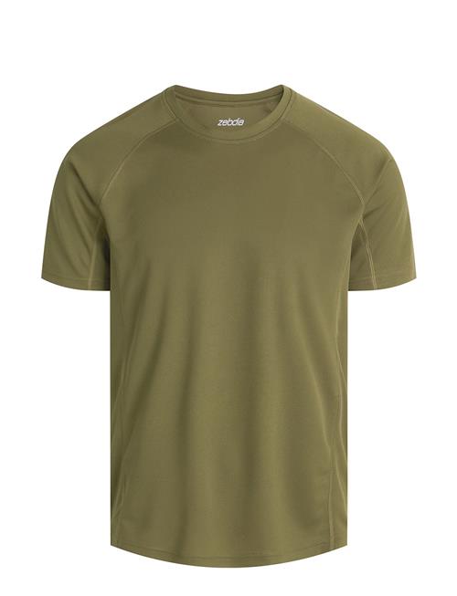 Se ZEBDIA Men Sports S/S T-Shirt ZEBDIA Khaki ved Booztlet