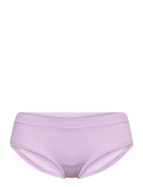 Se Esprit Bodywear Women Made Of Recycled Material: Ribbed-Effect Hipster Shorts Esprit Bodywear Women Purple ved Booztlet