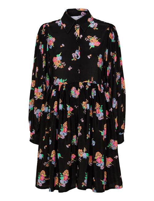 Slfria-Judita Ls Short Dress Ex Selected Black