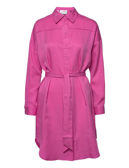 Selected Femme Slfmerisa-Tonia Ls Short Shirt Dress B Selected Femme Pink