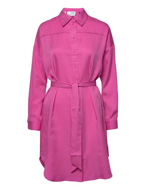 Slfmerisa-Tonia Ls Short Shirt Dress B Selected Pink