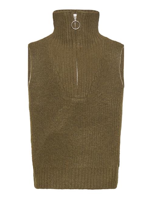 Se Grunt Giselle Vest Knit Grunt Khaki ved Booztlet