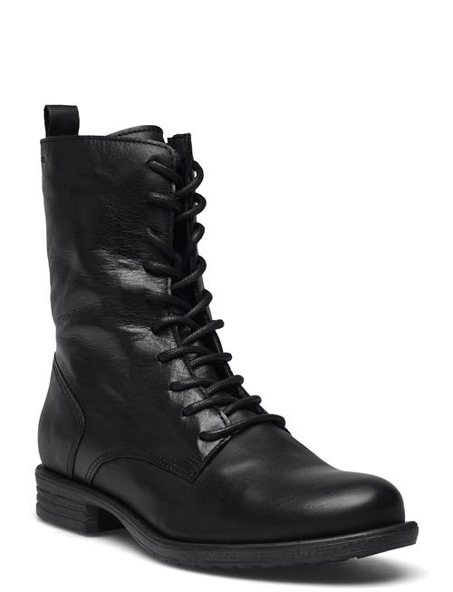 Biadanelle Lace Up Boot Leather Bianco Black