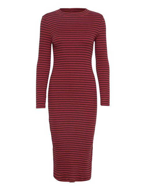 Vila Vibalu Crew Neck L/S Midi Dress - Vila Patterned