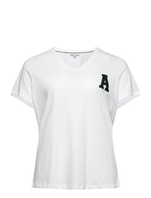 Carelodie Ss V-Neck Tee Jrs ONLY Carmakoma White