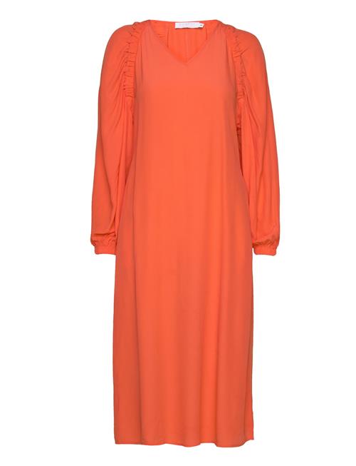 Coster Copenhagen Long Dress In Acetate Coster Copenhagen Orange