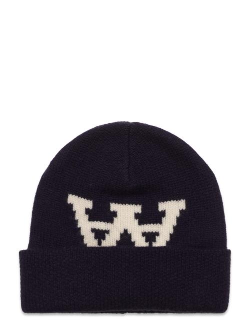 Se Double A by Wood Wood Vin Aa Jacquard Beanie Double A By Wood Wood Blue ved Booztlet