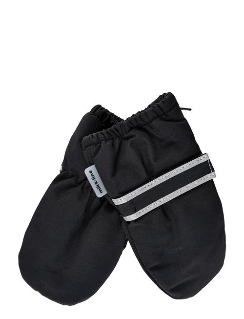 Nylon Baby Mittens W. Zip Mikk-line Black