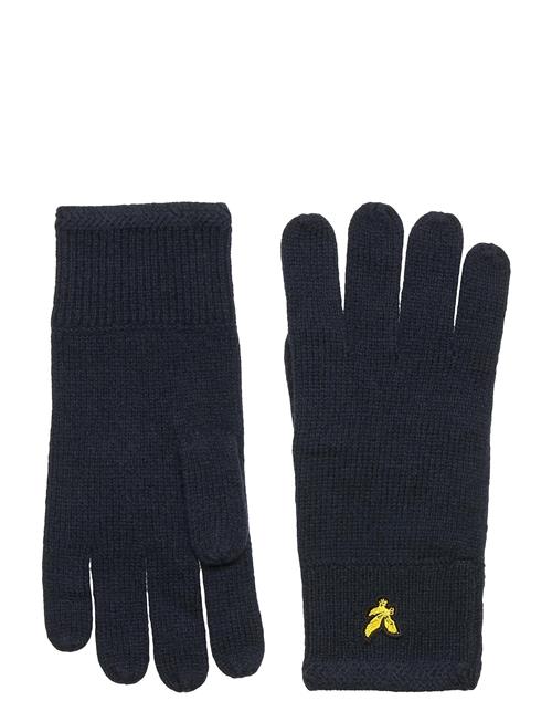 Se Lyle & Scott Racked Rib Gloves Lyle & Scott Blue ved Booztlet