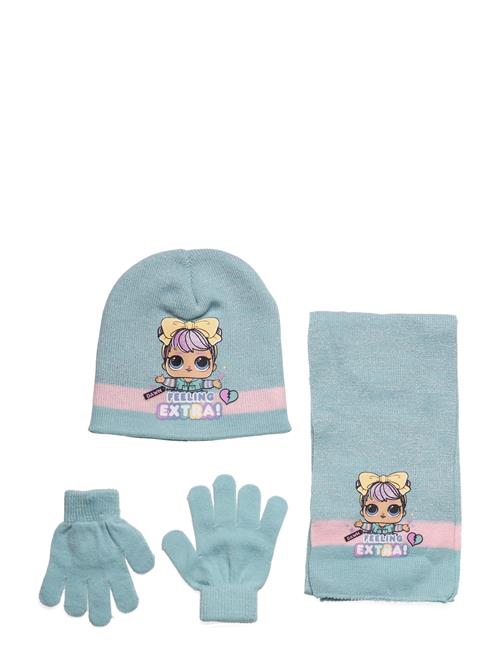 Bonnet & Scarf & Gloves L.O.L Blue