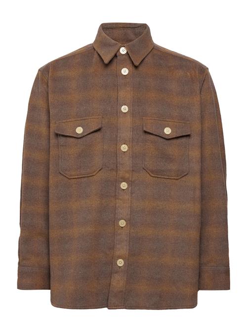 AllSaints Barba Ls Shirt AllSaints Brown