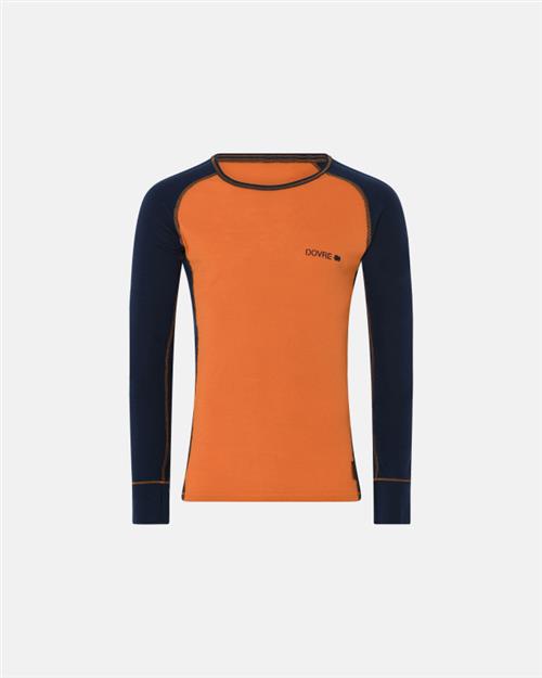 Langærmet undertrøje | 100 merino uld | Orange