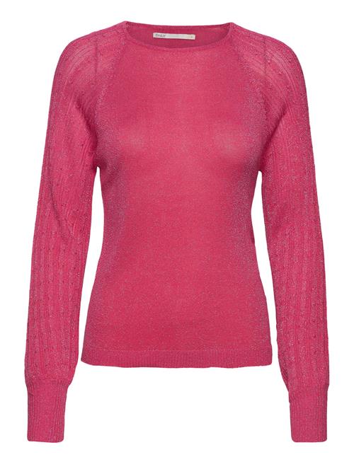 Se ONLY Onlalma Zl L/S Pull Glitter Cc Knt ONLY Pink ved Booztlet