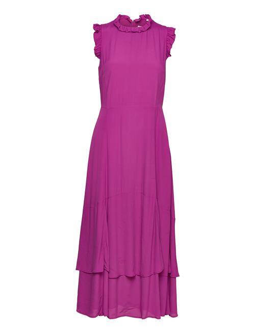 IVY OAK Midi Length Ruffle Dress IVY OAK Purple