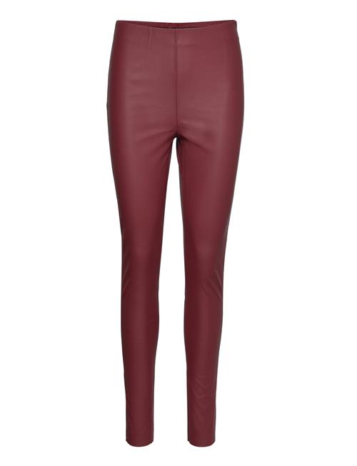 Slkaylee Pu Leggings Soaked In Luxury Burgundy