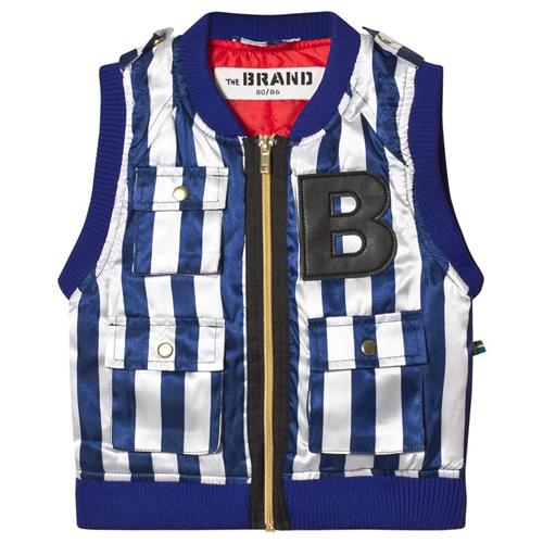 The BRAND Bomber Vest Blå/Hvid Stribet | Blå | 104/110 cm