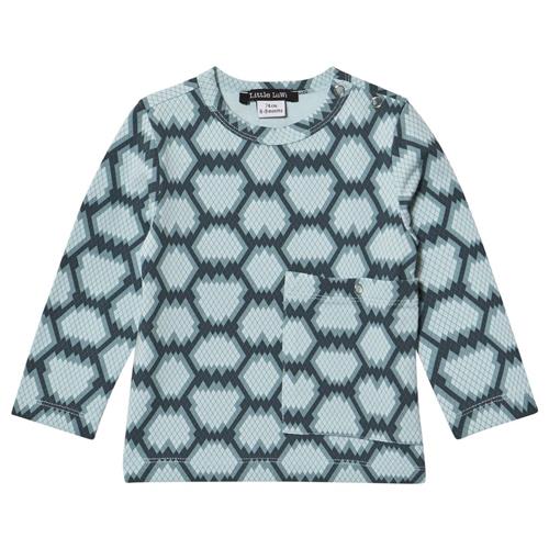 Se Little LuWi Blue Snake Long Sleeved T-Shirt | Blå | 80 cm ved Babyshop