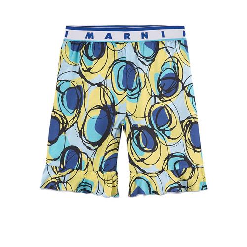 Marni Branded Ruffled Shorts Surf Bluette | Blå | 8 years